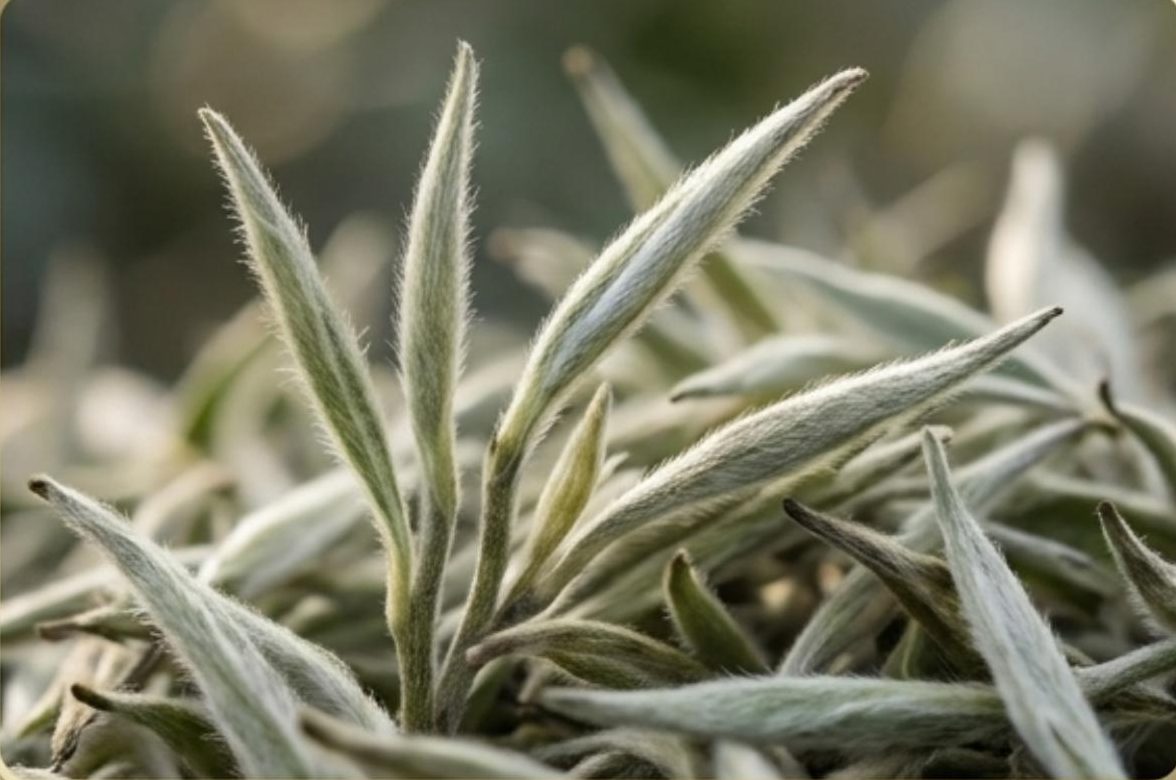 clean six-scent jasmine tea buds with silver down