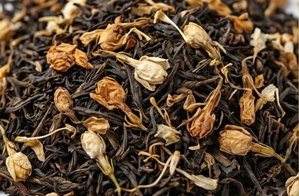 dried jasmine petals mixed in commercial tea