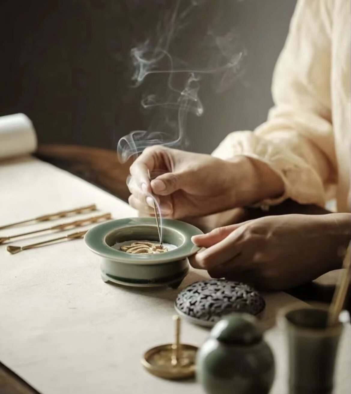 宋韵风雅四雅体验 · Song dynasty four arts experience: incense, tea, flowers and calligraphy at Maitreya Abode Montréal